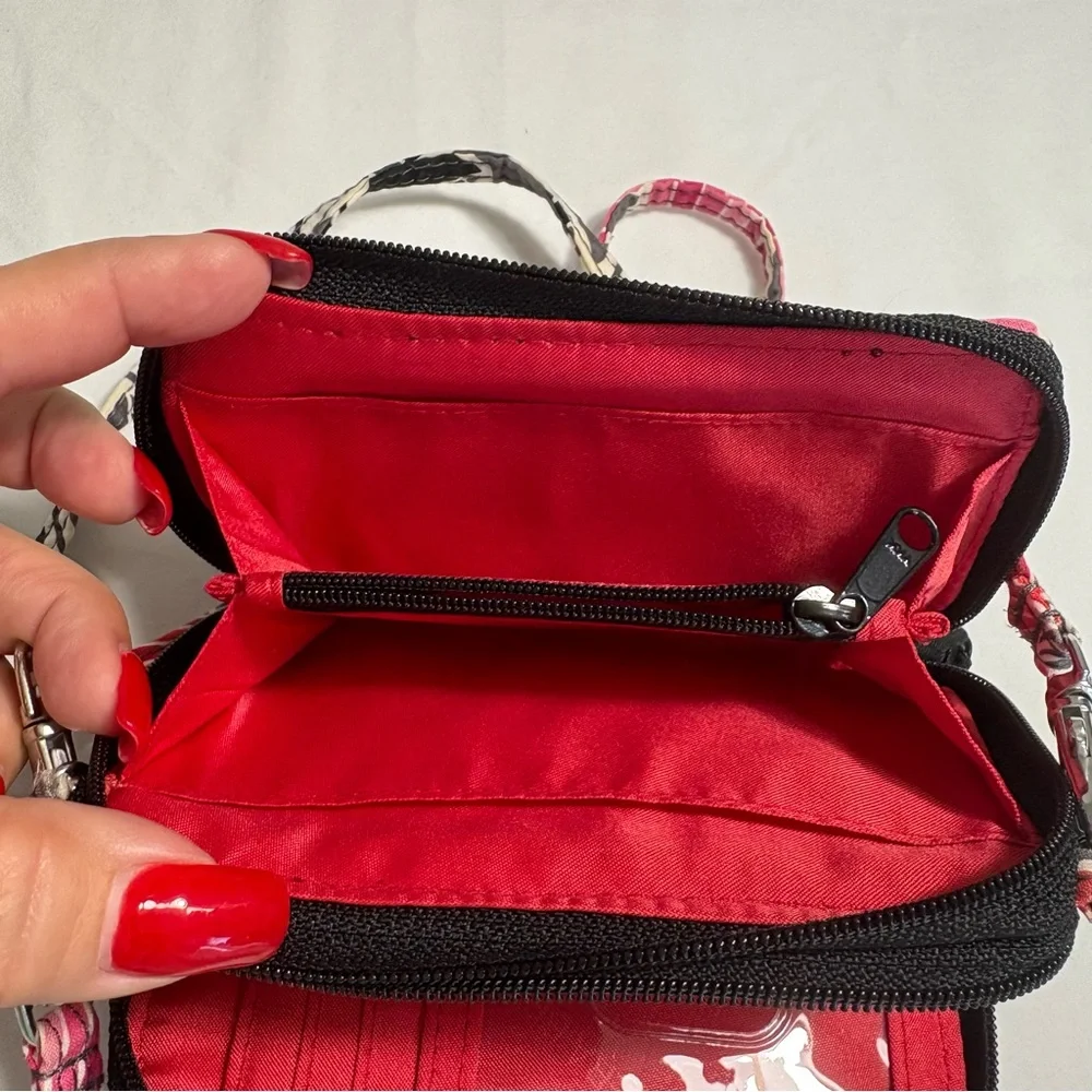 Vera Bradley All In One Crossbody Wristlet Wallet‎ Retired Cherry Blossom